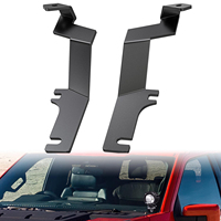 Supports de montage de feux de fossé pour montants A en acier inoxydable 304 noir sur mesure pour travaux tout-terrain pour Ford F et Toyota Truck