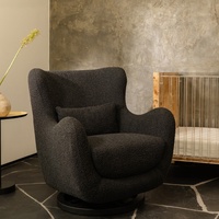 Meubles de chambre d'enfant NOVA, fauteuils à bascule pour l'allaitement, fauteuil à bascule pivotant en tissu avec base en bois