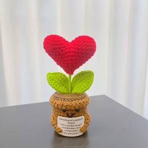 Maceta de Flores de Girasol en Miniatura de Ganchillo al por Mayor, Regalo Positivo de Incentivo para Graduación o Pascua, Decoración de Escritorio Navideña - Product Image 6