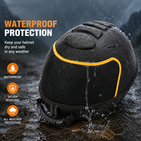 Étui HongGo noir en EVA rigide pour casque de moto, boîte de rangement avec fermeture éclair, résistant à l'eau, poches en maille pour la conduite professionnelle