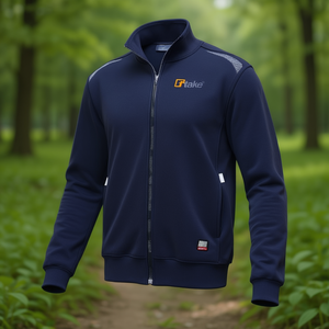 Sweat-shirt à fermeture éclair longue Ttake, style workwear, bleu marine, design à fermeture éclair intégrale - Product Image 3