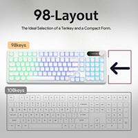IP98 Wired RGB Membrane Mechanical Feel Keyboard Anti-Ghosting 19-Keys USB Interface Transparent Keycaps OEM Profile