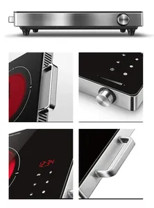 Venta Directa de Fábrica: Placa de Cocción por Inducción Digital de 2200W con Quemadores Infrarrojos, Vitrocerámica para el Hogar - Product Image 4