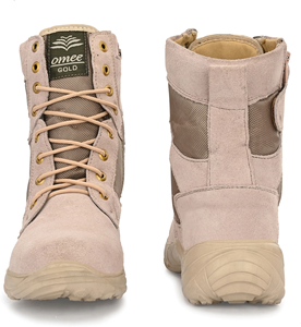 Botas Tácticas para Hombre, Duraderas, de Cuero Genuino, Botas de Tobillo Alto, Suela Antideslizante Resistente, Calzado Cómodo para Senderismo y Trabajo - Product Image 2