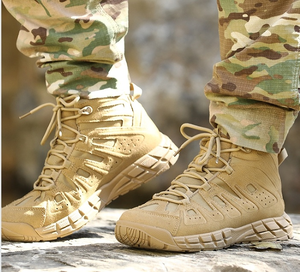 Stivali tattici da <span class=keywords><strong>uomo</strong></span> per gli sport invernali impermeabili Combatt arrampicata da trekking invernali scarpe da esterno con soletta in gomma a punta tonda - Product Image 4