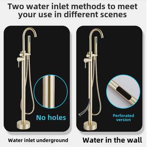 <span class=keywords><strong>Robinet</strong></span> de <span class=keywords><strong>baignoire</strong></span> à grand débit en gros d'usine, or rose, cuivre doux, <span class=keywords><strong>colonne</strong></span> brossée, vertical latéral pour <span class=keywords><strong>baignoire</strong></span>, chaud et froid - Product Image 3