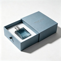 Boîte cadeau de parfum haut de gamme personnalisée, boîte cadeau en papier de luxe, coffret de crème pour le visage, boîte d'emballage avec tiroir et ruban Eva