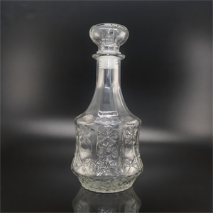 Bouteilles en verre transparent personnalisables en gros, cylindriques et fines, 240 ml, 560 ml, 735 ml, avec bouchon en cristal, gravure à l'<span class=keywords><strong>acide</strong></span> et sérigraphie - Product Image 2