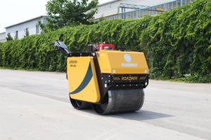 Rouleau vibratoire à double tambour autopropulsé RWYL31B, moteur <span class=keywords><strong>HONDA</strong></span> GX160, force de compactage de 15 kN - Product Image 4