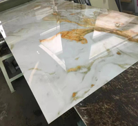 Feuille de marbre PVC 1.3 ~ 6mm épaisseur 1220*2900mm taille motif marbre PVC panneau rigide pour la décoration d'hôtel