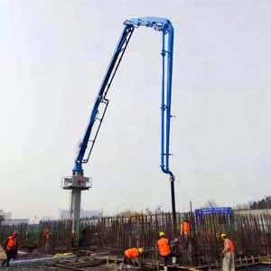 JIUHE Pluma Distribuidora de Hormigón Hidráulica Estacionaria de 28m, 32m, 33m, Bomba de Hormigón Autoelevadora con Pluma de Colocación - Product Image 4