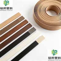 Bande de chant PVC personnalisée OEM, bonne résistance, anti-rayures, écologique, pour bordure de porte d'armoire intérieure et de plateau de table
