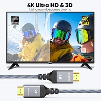Konektor Berlapis Emas 4K60Hz 2.0 18Gbps Kabel Serat Optik Koaksial Twisted Pair HDR UHD untuk Home Theater TV Game Monitor Proyektor
