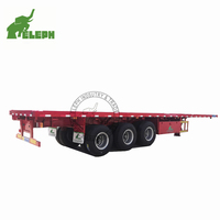 Semi-remorque plateau porte-conteneurs 3 essieux Chine 20FT 40FT pour transport de marchandises lourdes