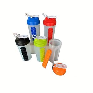 JH Medibox - Vaso de Viaje de 450 ml con 8 Compartimentos, Botella de Agua de Material PP, Pastillero, Organizador Semanal Multiusos para Exteriores - Product Image 3