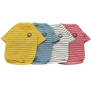 T-shirt rayé en coton pour chien – Adorable et confortable, idéal pour l'été – Vêtements pour animaux de compagnie – Tenue assortie parent-enfant - Product Image 2