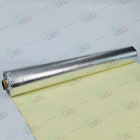 Vêtement de lutte contre les incendies pour voiture, ignifuge, en Para-aramide, enduit de feuille d'aluminium, résistant à l'abrasion, isolant thermique, 370 g/m², poids lourd