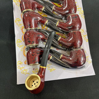 2025 Mini taille résine tabac pipe ensemble 10 pièces/présentoir cigare fumée boutique accessoires plastique fumer pipe tabac cigare pipe