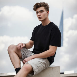 T-shirt col rond 100% coton 240 GSM manches courtes été taille standard unisexe logo personnalisé tee-shirt homme - Product Image 6