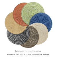 Sous-verres modernes de luxe en fil de coton réutilisables, épaisseur 2 mm, anti-plis, pour la protection de la table basse et du bureau à domicile