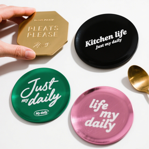 OEM de fábrica de encargo lote a granel al por mayor de metal de acero inoxidable bebida taza de té posavasos logotipo personalizado - Product Image 3