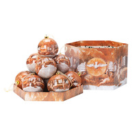 Nuove Decorazioni Natalizie, Palline Pendenti per Albero di Natale Fatte a Mano, Semi-Meccaniche, 14 Pezzi per Scatola, Decorazioni Natalizie per Decoupage