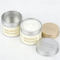 Pot en aluminium sur mesure pour crème corporelle, 5 ml, 25 ml, 100 ml, emballage métallique avec impression en relief, vente en gros