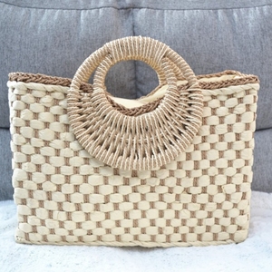 Nouveau <span class=keywords><strong>sac</strong></span> de plage élégant de style bohème, pochette rétro en rotin, <span class=keywords><strong>sac</strong></span> à bandoulière, <span class=keywords><strong>sac</strong></span> fourre-tout d'été, grande capacité, sacs à main à poignée ronde - Product Image 6
