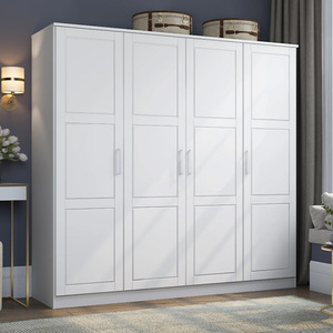 Garde-robe en bois à <span class=keywords><strong>4</strong></span> <span class=keywords><strong>portes</strong></span> sur mesure avec motifs en miroir Garde-robe à texture de marbre Armoires à <span class=keywords><strong>4</strong></span> <span class=keywords><strong>portes</strong></span> Meubles de chambre à coucher de placard - Product Image 3
