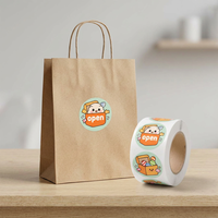 Autocollants en papier synthétique imperméables et résistants à l'huile, à rouleau, autocollants, pour boîtes de bonbons à motifs de dessins animés mignons, étiquettes de scellage pour cadeaux