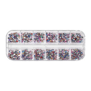 TSZS Meilleures ventes <span class=keywords><strong>Strass</strong></span> pour ongles en résine miniatures 12 compartiments, à dos plat, 3D, formes mélangées irrégulières, diamants colorés pour nail art - Product Image 6
