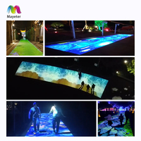 Système de projection interactive au sol pour éclairage extérieur de sites nocturnes, jeu de projecteur de sol interactif
