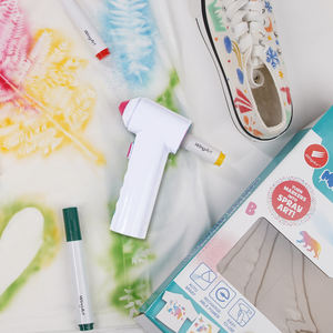 Pistola De Pintura De Pulver izaco Eletrica Recarre gavel Com Canetas E Schablonen De Marca dor De Tecido Para Criancas E Adultos - Product Image 6