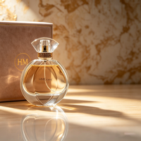 Vente en gros de flacons vaporisateurs en verre pour parfum, étanches, avec couvercle en acrylique sérigraphié, rubans, boîte cadeau personnalisée, capacité 30ml 50ml 100ml