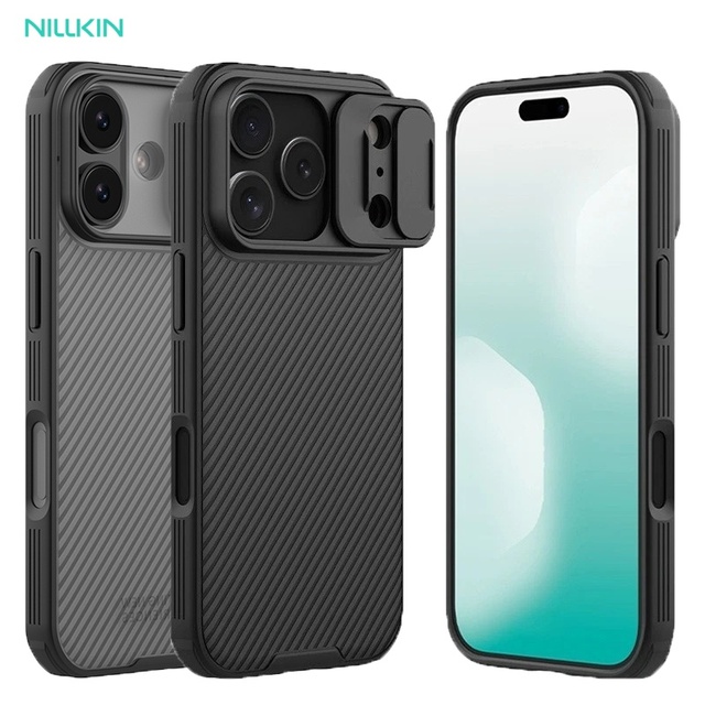 For iPhone 17 Air 17 16 Pro Max / Plus Pro / 17 16 NILLKIN Camera Protection Slide Cover Rugged Shockproof Lens Protector Case