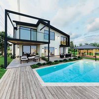 Villa préfabriquée de luxe TOPPRE, hôtel préfabriqué, appartement en structure légère en acier, kit de maison, maison de camp, villa préfabriquée de plage à vendre