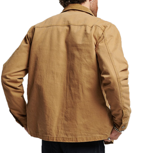 Veste de travail personnalisée en toile 100% coton cirée, légère, respirante, imperméable et coupe-vent, service OEM, vêtements de travail pour hommes - Product Image 3