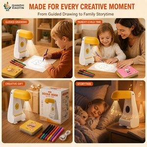 Doodle Beam T100 Projecteur de <span class=keywords><strong>Dessin</strong></span> Intelligent pour Enfants, Animaux IA, Nature, Photo-à-Sketch, 200 Cartes, 6 Modes, Musique, Histoires, 4000mAh Type-C - Product Image 4