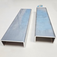 JunYang Aluminium 6061 6063 T5 T6 Profilé en U en forme de U industriel en aluminium Tubes carrés coupant des profilés en aluminium extrudé