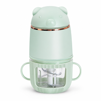 Elektrische vleesmolen 300ml mini-voedselprocessor 250W glazen pot verstelbare snelheden voor thuis baby puree groente fruit malen