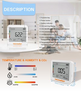 Yhcmeter không khí trong nhà màn hình chất lượng carbon monoxide Detector Analyzer - Product Image 5