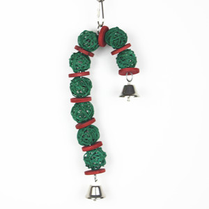 OFAPET Juguete de Navidad para Pájaros, Bola Redonda de Ratán, Accesorios para Jaulas de Pájaros OF-1130 1131 - Product Image 4