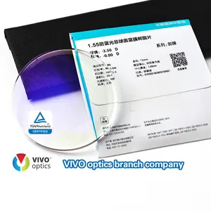 Mingyue 1.56 VIVO opticas TUV Rheinland ได้รับการรับรองเลนส์ตามใบสั่งแพทย์ป้องกันแสงสีฟ้าเรซินเลนส์ UV420