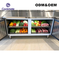 Table de préparation réfrigérée en acier inoxydable à température unique et refroidissement rapide pour hôtels, restaurants et cuisines professionnelles