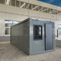 Maison de conteneur de caravane portable auto-pliante de 20 pieds deux pièces une salle maison pliante préfabriquée avec sentier