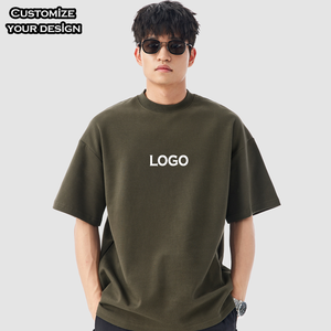 T-shirt da uomo 100% cotone, vestibilità regular, manica corta, tinta unita, ecologica, con collo a costine, stile streetwear casual personalizzato - Product Image 2