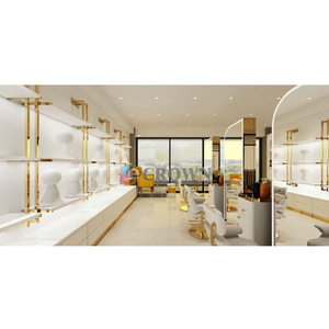 <strong>Fdesigning</strong> Cgalss Shelf Shade Display Neshop showcase Mall Salon Kiosk Design Hairdressing Salon Shop OEM - Product Image 3