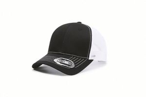 โรงงานขายส่งหมวกแก๊ปทรง Trucker ปักโลโก้ 3 มิติ แบบ Snap Back 6 แผง ผ้าทวิลล์คอตตอนคุณภาพสูง 112 Mesh สำหรับผู้ชาย ผลิตตามสั่ง ได้รับมาตรฐาน BSCI - Product Image 6