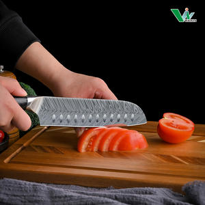 Pisau dapur Jepang koki Santoku Set dengan pegangan kayu utilitas Boning Nakiri Kiritsuke roti pisau pengiris - Product Image 3