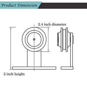 RHETECH Modern Single <b>Sliding</b> <b>Barn</b> <b>Door</b> Steel Hardware Kit Interior <b>Door</b> Track Set with Top Install Hangler T Shape Hanger - Product Image 6